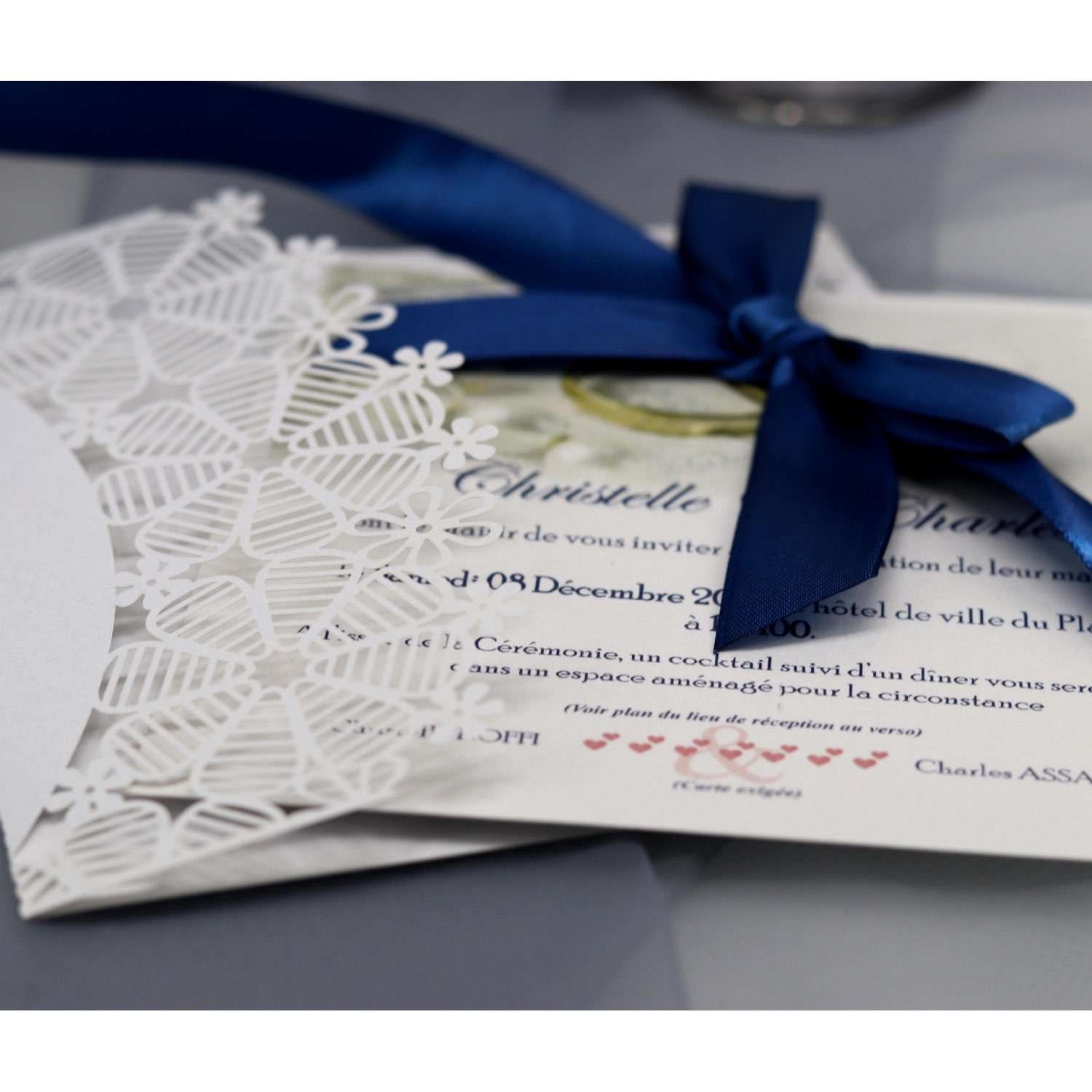 Christmas White Snowflake Card Laser Wedding Invitation Card Customization